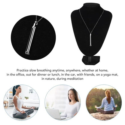 Breathing Stress Relief Necklaces for Anxiety Relief, Stop Smoking Aids, holder Lanyard Relax Calming Breath Anxiety,Meditation,Therapy