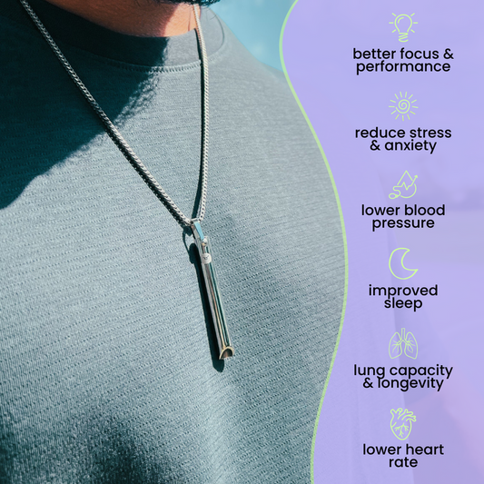 Breathing Stress Relief Necklaces for Anxiety Relief, Stop Smoking Aids, holder Lanyard Relax Calming Breath Anxiety,Meditation,Therapy